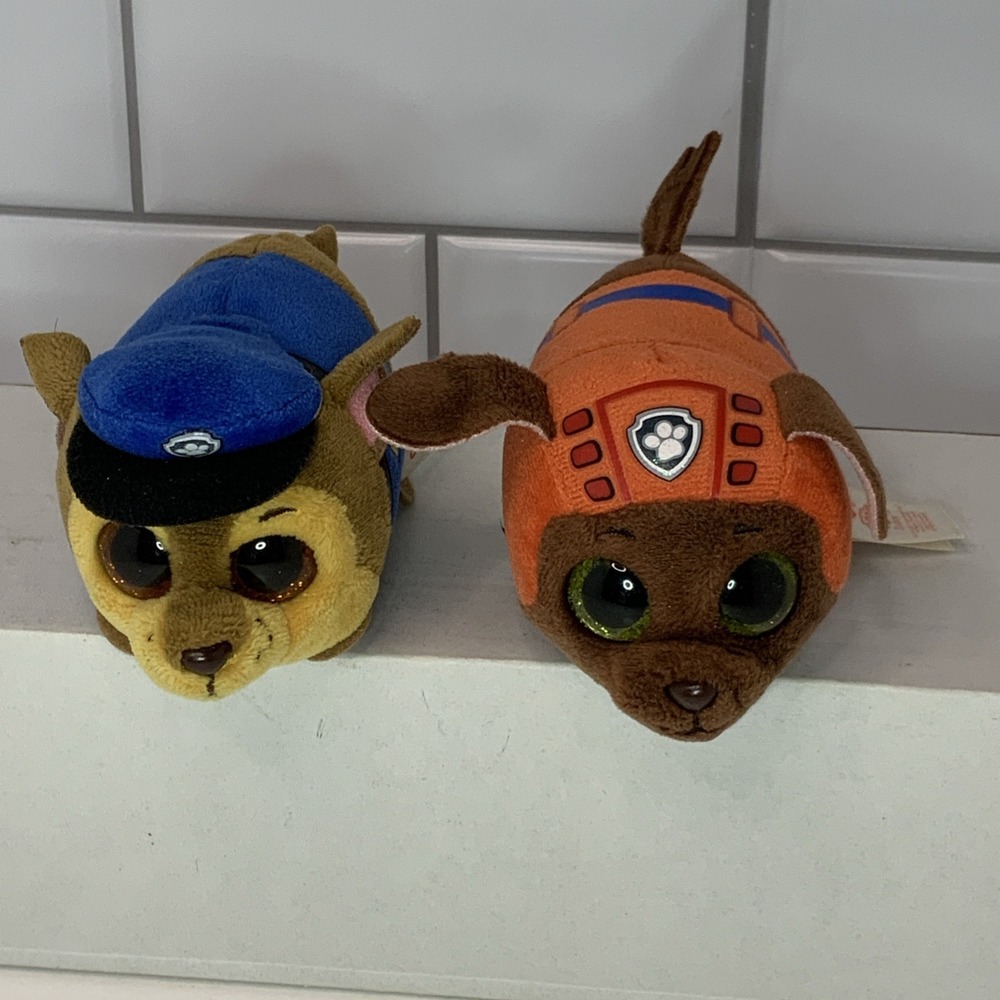 Teeny Tys‎ Paw Patrol Chase & Zuma 4" Beanbag Plush Stuffed Toy